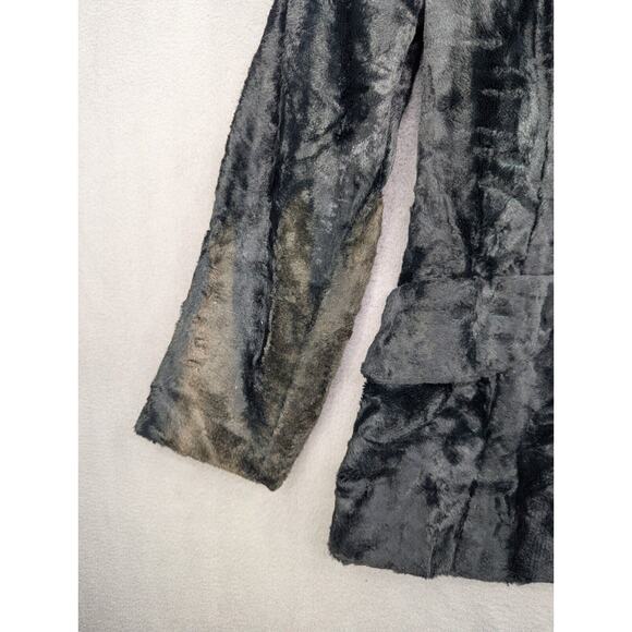 Vtg 50s 60s Fashion Wagon Jacket / Coat Minn. Woolen Mills Black Crushed Velvet - Picture 3 of 10